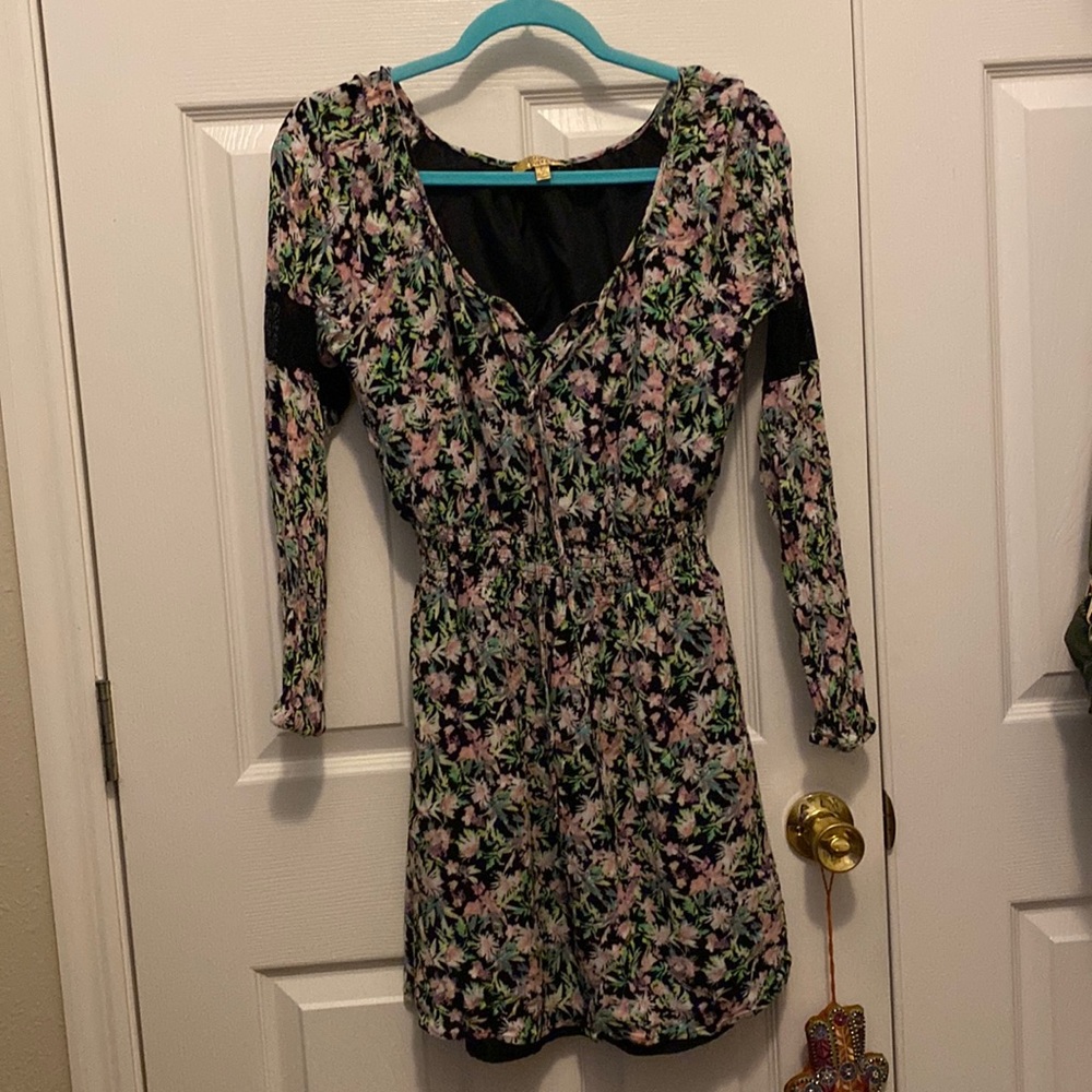 Vintage Princess Vera Wang Pink Lace Floral Peasant Bohemian Cottagecore Dress